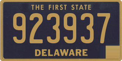 DE license plate 923937