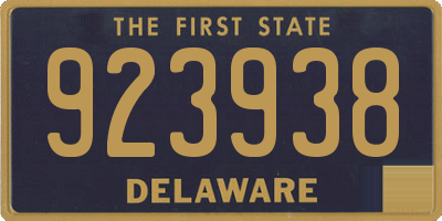 DE license plate 923938