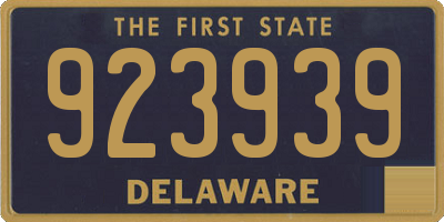 DE license plate 923939