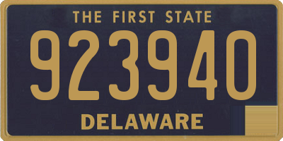 DE license plate 923940