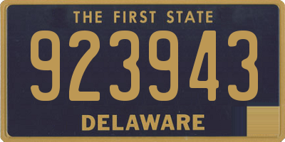 DE license plate 923943