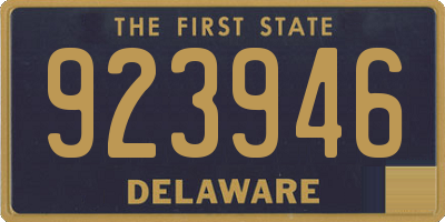 DE license plate 923946