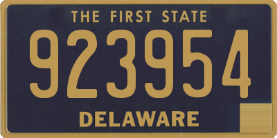DE license plate 923954