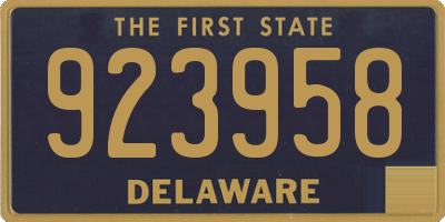 DE license plate 923958