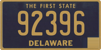 DE license plate 92396