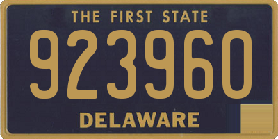 DE license plate 923960