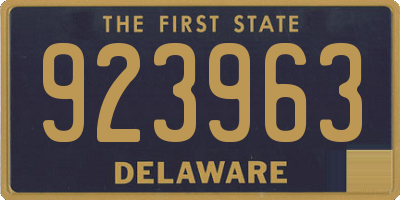 DE license plate 923963