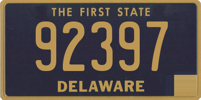 DE license plate 92397