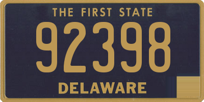 DE license plate 92398