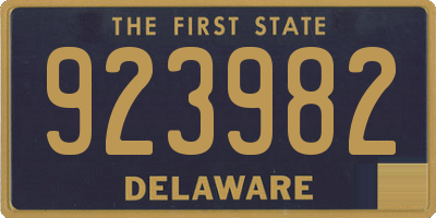 DE license plate 923982