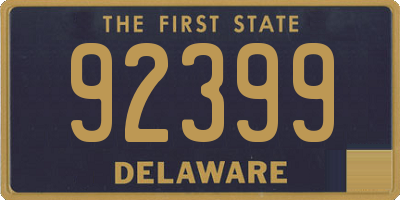DE license plate 92399