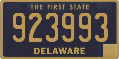 DE license plate 923993