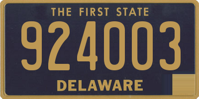DE license plate 924003