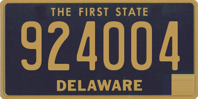 DE license plate 924004