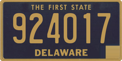 DE license plate 924017