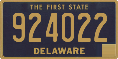 DE license plate 924022