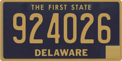 DE license plate 924026
