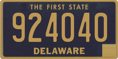 DE license plate 924040