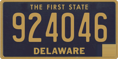 DE license plate 924046