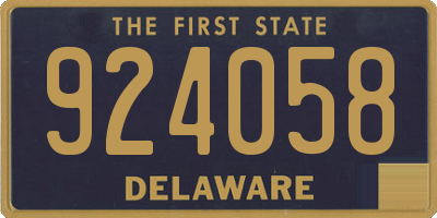 DE license plate 924058