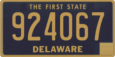 DE license plate 924067
