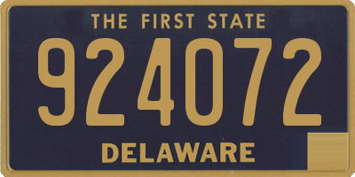 DE license plate 924072