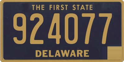 DE license plate 924077