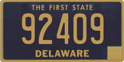 DE license plate 92409