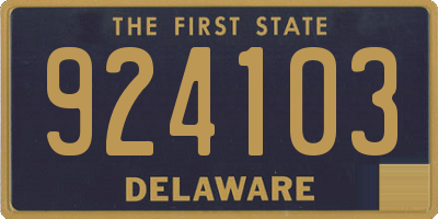 DE license plate 924103