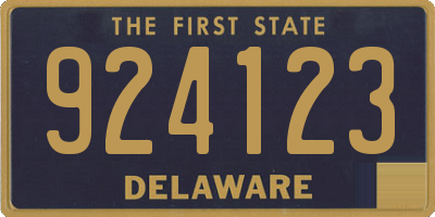 DE license plate 924123