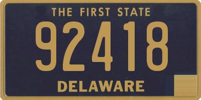 DE license plate 92418