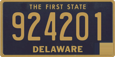 DE license plate 924201