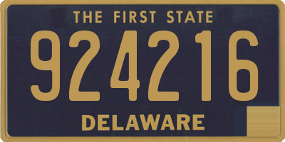 DE license plate 924216