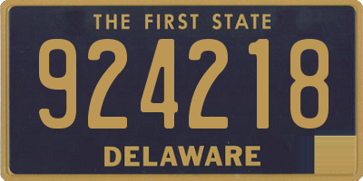 DE license plate 924218