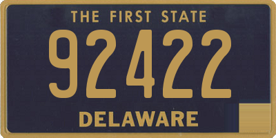 DE license plate 92422