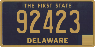 DE license plate 92423