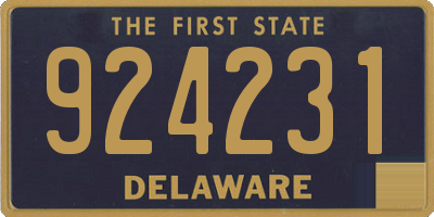 DE license plate 924231
