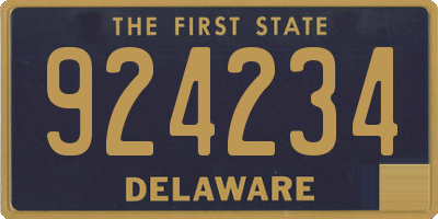 DE license plate 924234