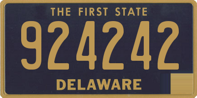 DE license plate 924242