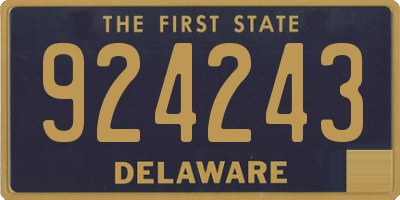 DE license plate 924243