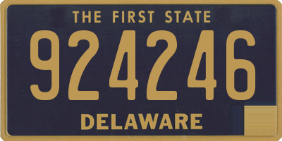 DE license plate 924246