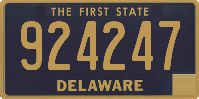 DE license plate 924247