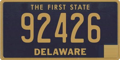 DE license plate 92426
