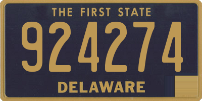 DE license plate 924274