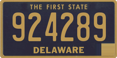 DE license plate 924289