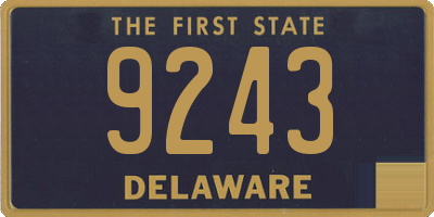 DE license plate 9243