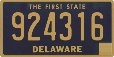 DE license plate 924316