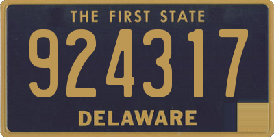 DE license plate 924317