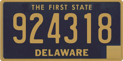 DE license plate 924318