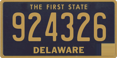 DE license plate 924326